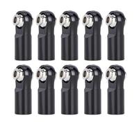 hjuink RC Parts Compatible With Axial For SCX10 For Traxxas 1/10 RC Crawler Car Parts Metal M4 Tie Rod End Ball Joint Link Ball Joint CW Thread 10Pcs(Black)