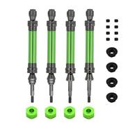 hjuink RC Parts For For traxxas For Slash For Rustler For Stampede For Hoss For VXL 4X4 1/10 Metal Front Rear Drive Shaft CVD Modification RC Car Upgrade Parts(Green,Set)