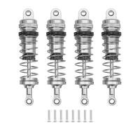 hjuink RC Parts For Wltoys 144001 For MN128 MN86 G500 1/14 Full Metal Front Rear Shock Absorber Oil Damper Modification RC Crawler Car Upgrade Parts(Gray)
