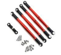 hjuink RC Upgrade Accessory Compatible With ARRMA For KRATON For OUTCAST 6S 1/8 RC Cars Upgrade Parts Metal Link Tie Rod Front And Rear Steering Rods Set(Red)