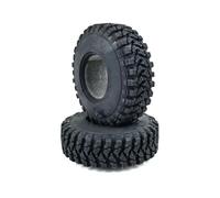 hjuink Remote Control Car Tire Compatible With Axial For SCX10 D90 TF2 For MST For Tamiya 1/10 RC Crawler Car Parts 2PCS 1.9" Rubber Voodoo KLR Wheel Tires 105 * 35mm