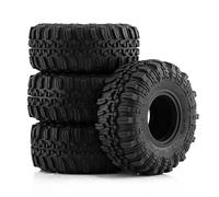 hjuink Remote Control Car Tire Compatible With Axial For SCX24 For Bronco AX24 For TRX4M Enduro24 1/18 1/24 RC Crawler Car Parts 4pcs 57mm 1.0" Soft Rubber Wheel Tire