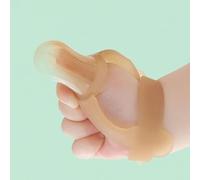 hjuink Sucking for Kids Stop Thumb,Thumb Sucking Stop for Kids, Infant Finger Protector, Stop Sucking Wrist Band Silicone Safe Adjustable Baby Finger Protector for Infants (Color : Brown)