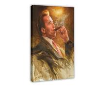 HJUKKM Arnold Schwarzenegger Fumant Un Cigare Poster Canvas Poster Bedroom Decor Landscape Office Room Decor Gift 20x30inch(50x75cm)