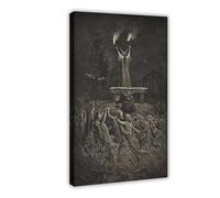 HJUKKM Dance of The Sabbath Print Canvas Poster Wall Art Decor Print Picture Paintings for Living Room Bedroom Decoration 16x24inch(40x60cm)
