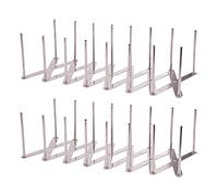 Hjumarayan 2Pcs Pan Lid Holder, Stainless Steel Pan Lid Storage, Adjustable Pot Lid Holder Multifunctional Pan Lid Organiser for Home Kitchen Gril (16 Stange)