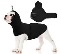 Hjumarayan Dog Coat - Anxiety Coats for Dogs, Stretchy Calming Jacket with Happy Hoodie, Anxiety Vest Comfy Dog Calming Jacket for Firework, Thunder, Sirens (Black XS)
