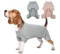 Hjumarayan Dog Onesie - Stretchy Pyjamas with Legs, Post Op Recovery Suit Male, Dog Body Suit after Surgery, Baby Grow for Pomeranian, Bichon Frisé, Shih Tzu (Grey S)