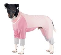 Hjumarayan Dog Onesies for Large Dogs, Stretchy Pjs with Back Zip Full Coverage Recovery Suit, Quick-Drying Jammies Dirt-Proof Jumpsuit, Cool & Comfy Pajamas for Summer Walks, Post-Op (Pink 3XL)