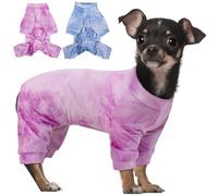 Hjumarayan Dog Pyjamas - Stretchy Onesie with Legs, Post Op Recovery Suit Male, Dog Body Suit after Surgery, Baby Grow for Teacup Chihuahua, Toy Yorkshire (Purple XXS)
