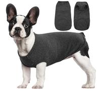 Hjumarayan Dog Shirts - Summer Knitted Jumpers Soft Stretchy Clothes for Medium Dogs T Shirt, Striped Tshirt for Slim French Bulldog, chubby Pug, Cocker Spaniel (Black L)