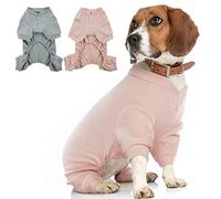 Hjumarayan Dog Surgery Recovery Suit - Stretchy Onesie with Legs, Post Op Recovery Suit Male, Dog Body Suit after Surgery, Baby Grow for Slim Border Collie, Small Female Golden Retriever (Pink XXL)