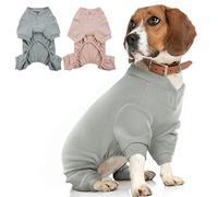 Hjumarayan Dog Surgery Recovery Suit - Stretchy Onesie with Legs, Post Op Recovery Suit Male, Dog Body Suit after Surgery, Baby Grow for Slim Border Collie, Small Female Golden Retriever (Grey XXL)