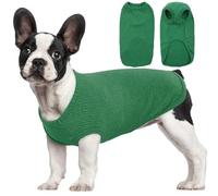 Hjumarayan Dog T Shirt - Thin Knitted Jumpers Soft Stretchy Clothes for Small Dogs Shirts, Striped Tshirt for Maltese, Shih Tzu, Bichon Frise, Mini Dachshund (Emerald Green S)