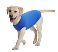 Hjumarayan Dog Tshirt - Summer Knitted Jumpers Soft Stretchy Clothes for Medium Dogs Shirts, Striped T shirt for French Bulldog, Border Collie, Stocky Beagle (Sapphire Blue XL)