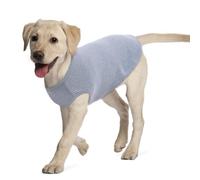 Hjumarayan Dog Tshirt - Summer Knitted Jumpers Soft Stretchy Clothes for Medium Dogs Shirts, Striped T shirt for French Bulldog, Border Collie, Stocky Beagle (Blue XL)