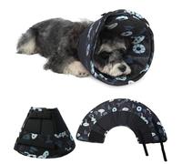 Hjumarayan Soft Dog Cone - Cones after Surgery Soft, Buster Collars for Dogs, Cone for Dogs Prevent Licking, Comfy Recovery Collars, Medical Neck Collar to Stop Licking Wound (Black S)