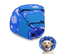 Hjumarayan Soft Dog Cone - Cones after Surgery Soft, Buster Collars for Dogs, Cone for Dogs Prevent Licking, Comfy Recovery Collars, Medical Neck Collar to Stop Licking Wound (Dark Blue M)