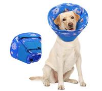 Hjumarayan Soft Dog Cone - Cones after Surgery Soft, Buster Collars for Dogs, Cone for Dogs Prevent Licking, Comfy Recovery Collars, Medical Neck Collar to Stop Licking Wound (Dark Blue L)