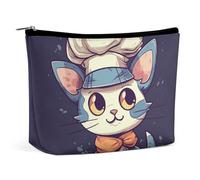 HJUQNGF Big Eyes Look Up Cosmetic Bag Portable Toiletry Bag Large Capacity Travel Makeup Bag Beauty Makeup Organizer for Full-Sized Shampoo Conditioner Brushes Set Makeup Accessories, Wearing Chef