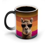 HJUQNGF Camel Wearing Sunglasses Coffee Mug Color Changing Coffee Cup 11Oz Heat Activated Ceramic Cup with Handle Funny Magic Mug Novelty Ceramic Cups Novelty Cups for Tea/Latte/Cappuccino/Milk/Cocoa
