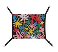 HJUQNGF Cat Hammock Soft Breathable Pet Hanging Hammock with Metal Hooks Paper Cut Flowers Sleeping Hammock Portable Cat Cage Bed for Cats Small Dogs Small Animals