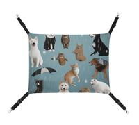 HJUQNGF Cat Hammock Soft Breathable Pet Hanging Hammock with Metal Hooks Raining Cats & Dogs Sleeping Hammock Portable Cat Cage Bed for Cats Small Dogs Small Animals