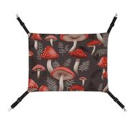 HJUQNGF Cat Hammock Soft Breathable Pet Hanging Hammock with Metal Hooks Red Mushrooms Sleeping Hammock Portable Cat Cage Bed for Cats Small Dogs Small Animals