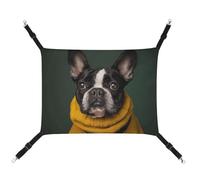 HJUQNGF Cat Hammock Soft Breathable Pet Hanging Hammock with Metal Hooks Wearing Yellow Clothes Sleeping Hammock Portable Cat Cage Bed for Cats Small Dogs Small Animals