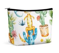 HJUQNGF Cat Walks Forward Cosmetic Bag Portable Toiletry Bag Large Capacity Travel Makeup Bag Beauty Makeup Organizer for Full-Sized Shampoo Conditioner Brushes Set Makeup Accessories, Geckos and