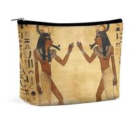 HJUQNGF Cosmetic Bag Ancient Skull And Flowers Portable Toiletry Bag Large Capacity Travel Makeup Bag Beauty Makeup Organizer for Full-Sized Shampoo Conditioner Brushes Set Makeup Accessories, Ancient