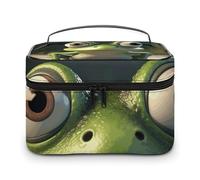 HJUQNGF Cosmetic Bag Portable A Range of Sea Creatures Toiletry Bag Large Capacity Travel Makeup Bag Beauty Makeup Organizer for Full-Sized Shampoo Conditioner Brushes Set Makeup Accessories, Frog on