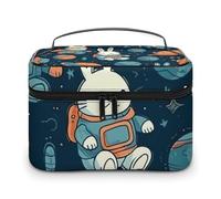 HJUQNGF Cosmetic Bag Portable Hand Drawn Elements Toiletry Bag Large Capacity Travel Makeup Bag Beauty Makeup Organizer for Full-Sized Shampoo Conditioner Brushes Set Makeup Accessories, Rabbit and