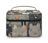 HJUQNGF Cosmetic Bag Portable Hand Drawn Elements Toiletry Bag Large Capacity Travel Makeup Bag Beauty Makeup Organizer for Full-Sized Shampoo Conditioner Brushes Set Makeup Accessories, Hand Drawn