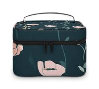 HJUQNGF Cosmetic Bag Portable Nature Style Prints Toiletry Bag Large Capacity Travel Makeup Bag Beauty Makeup Organizer for Full-Sized Shampoo Conditioner Brushes Set Makeup Accessories, white,