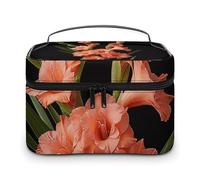 HJUQNGF Cosmetic Bag Portable There Is A Fox in The Tree Toiletry Bag Large Capacity Travel Makeup Bag Beauty Makeup Organizer for Full-Sized Shampoo Conditioner Brushes Set Makeup Accessories, Coral