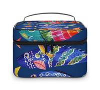 HJUQNGF Cosmetic Bag Portable There Is A Fox in The Tree Toiletry Bag Large Capacity Travel Makeup Bag Beauty Makeup Organizer for Full-Sized Shampoo Conditioner Brushes Set Makeup Accessories, Batik