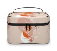 HJUQNGF Cosmetic Bag Portable There Is A Fox in The Tree Toiletry Bag Large Capacity Travel Makeup Bag Beauty Makeup Organizer for Full-Sized Shampoo Conditioner Brushes Set Makeup Accessories, Peach