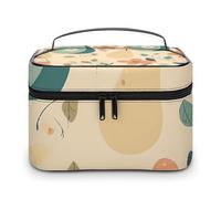 HJUQNGF Cosmetic Bag Portable There Is A Fox in The Tree Toiletry Bag Large Capacity Travel Makeup Bag Beauty Makeup Organizer for Full-Sized Shampoo Conditioner Brushes Set Makeup Accessories, Pear