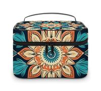 HJUQNGF Japanese Floral Cherry Blossom Cosmetic Bag, Portable Toiletry Bag, Large Capacity Travel Makeup Bags, Beauty Organizer for Full-Sized Shampoo Conditioner Brushes Set Accessories, Vintage