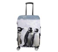 HJUQNGF Luggage Covers for 19-32 Inch, Animals And Snowfield Suitcase Protector, Stretchable Durable Travel Luggage Cover, Washable Anti-Scratch Travel Bag Protector, white, Small, Flower and Animals