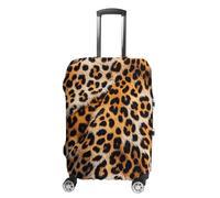 HJUQNGF Luggage Covers for 19-32 Inch, Leopard Blanket Suitcase Protector, Stretchable Durable Travel Luggage Cover, Washable Anti-Scratch Travel Bag Protector, white, Small, Flower and Animals