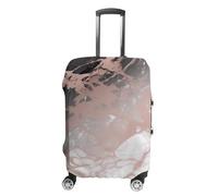 HJUQNGF Luggage Covers for 19-32 Inch, Marble Color Rose Gold Suitcase Protector, Stretchable Durable Travel Luggage Cover, Washable Anti-Scratch Travel Bag Protector, white, L, Flower and Animals