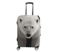 HJUQNGF Luggage Covers for 19-32 Inch, Polar Bear Suitcase Protector, Stretchable Durable Travel Luggage Cover, Washable Anti-Scratch Travel Bag Protector, white, XL, Flower and Animals