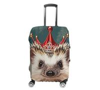 HJUQNGF Luggage Covers for 19-32 Inch, Small Crown Suitcase Protector, Stretchable Durable Travel Luggage Cover, Washable Anti-Scratch Travel Bag Protector, white, M, Flower and Animals