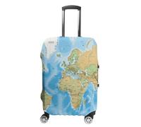 HJUQNGF Luggage Covers for 19-32 Inch, World Map Suitcase Protector, Stretchable Durable Travel Luggage Cover, Washable Anti-Scratch Travel Bag Protector, white, Small, Flower and Animals