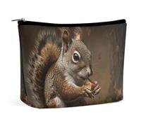 HJUQNGF Red Eyed Tree Frog Cosmetic Bag Portable Toiletry Bag Large Capacity Travel Makeup Bags Beauty Makeup Organizer for Full-Sized Shampoo Conditioner Brushes Set Makeup Accessories, A Squirrel