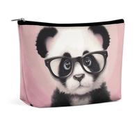 HJUQNGF Red Eyed Tree Frog Cosmetic Bag Portable Toiletry Bag Large Capacity Travel Makeup Bags Beauty Makeup Organizer for Full-Sized Shampoo Conditioner Brushes Set Makeup Accessories, Baby panda