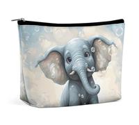 HJUQNGF Red Eyed Tree Frog Cosmetic Bag Portable Toiletry Bag Large Capacity Travel Makeup Bags Beauty Makeup Organizer for Full-Sized Shampoo Conditioner Brushes Set Makeup Accessories, Cute Elephant