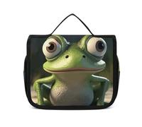 HJUQNGF Toiletry Bag for Women Travel Cosmetic Bag Frog on The Ground Large Makeup Bag Hanging Cosmetic Organizer for Toiletries Accessories 3 In 1 Container, white, 22.5x18.5cm